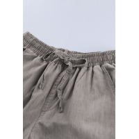 Gray Drawstring Cargo Pocketed Joggers