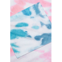 Knit Tie-dye Chest Pocket T-shirt with Cuffed Sleeves