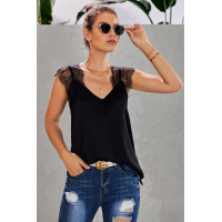 Black One More Night Lace Cami Tank