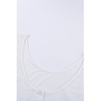 White Button Loose Tank Top