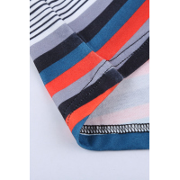 Colorful Striped Splicing Long Sleeve Top