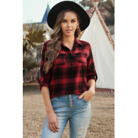 Red Buffalo Checkered Print Chest Pockets Shirt