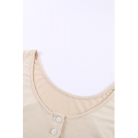 Apricot Button Loose Tank Top