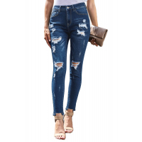 Distressed Frayed Skinny Jeans