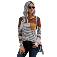 Pinstripe Patch Pocket Top