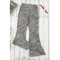 Leopard Print Bell Bottom Pants