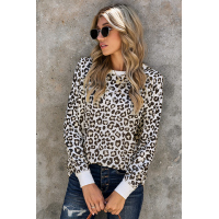 Long Sleeve Leopard Print Top