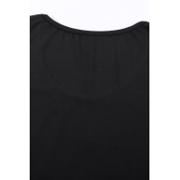 Black Scoop Neck Sleeveless Smocked Tank Dress