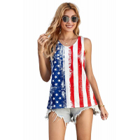 Stripes Star American Flag Print Tank Top