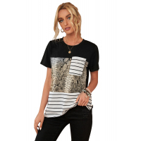 Snake Striped Camo Pocket T-Shirt