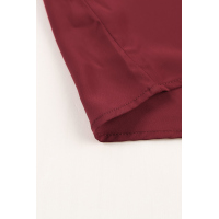 Wine Red Flounced Tank Top