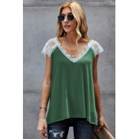 Green Lace Knit Tank