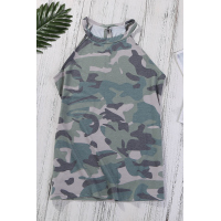 Green Coastal Army Halter Tank Top