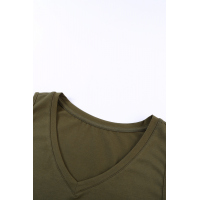 Army Green Chest Pocket Tank Mini Dress