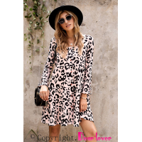 Leopard Tiered Babydoll Dress