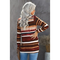 Striped Tie Dye Knit Long Sleeve Top