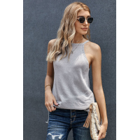 Gray Knit Tank Top