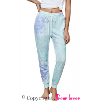 Sky Blue Drawstring Tie Dye Jogger