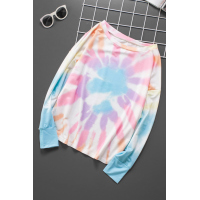 Rainbow Tie Dye Pullover Long Sleeve Top