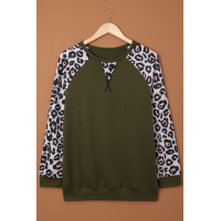 Olive Leopard Long Sleeve Top