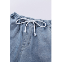 Drawstring Denim Jogger