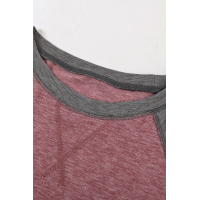 Raglan Sleeve Patchwork Colorblock Tee