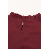 Wine Red Flounced Tank Top