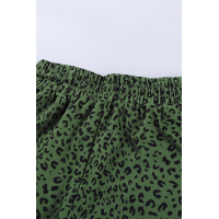 Green Breezy Leopard Joggers