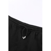 Black Tie Waist Side Pockets Cuffed Lounge Shorts