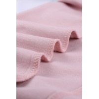 Pink V Neck Washed Grommet Top