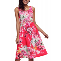 Fall in Love with Floral Print Boho Dress in Rosy