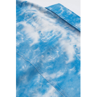 Blue Whirlwind Tie Dye Button Shirt with Pocket