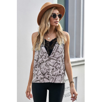 Snake Leopard Lace Cami Tank