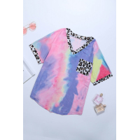 Hypnotized Tie Dye Leopard Top