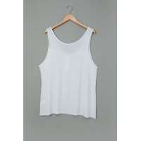 White Button Loose Tank Top