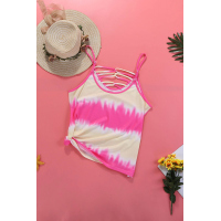 Rose Tie Dye Criss-Cross Camisole