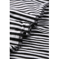 Black Pinstripe Patch Pocket Top 