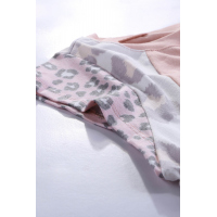 Pink Leopard Cap Sleeve Casual Top