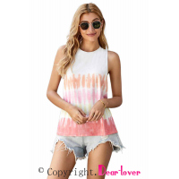 Orange Tie Dye Ombre Top