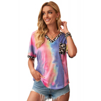 Hypnotized Tie Dye Leopard Top