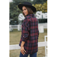 Loose Fit Boyfriend Style Plaid Shirt