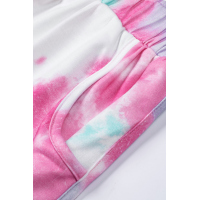 Pink Tie-dye Terry Shorts