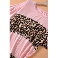 Leopard Patchwork Oversized Top