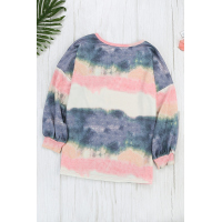 Tie-dye Relaxed Knit Long Sleeve Top