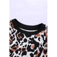 Short Sleeve Leopard Print Top