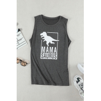 MAMA SAURUS Dinosaur O-Neck Tank