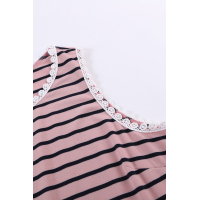 Pink Striped Tank Top