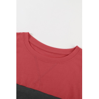 Gray Color Block Crew Neck Tank Top