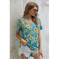 Sunflower Hollow Out T-shirt