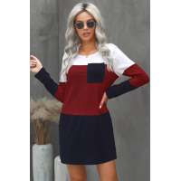 Color Block Pocket Mini Dress